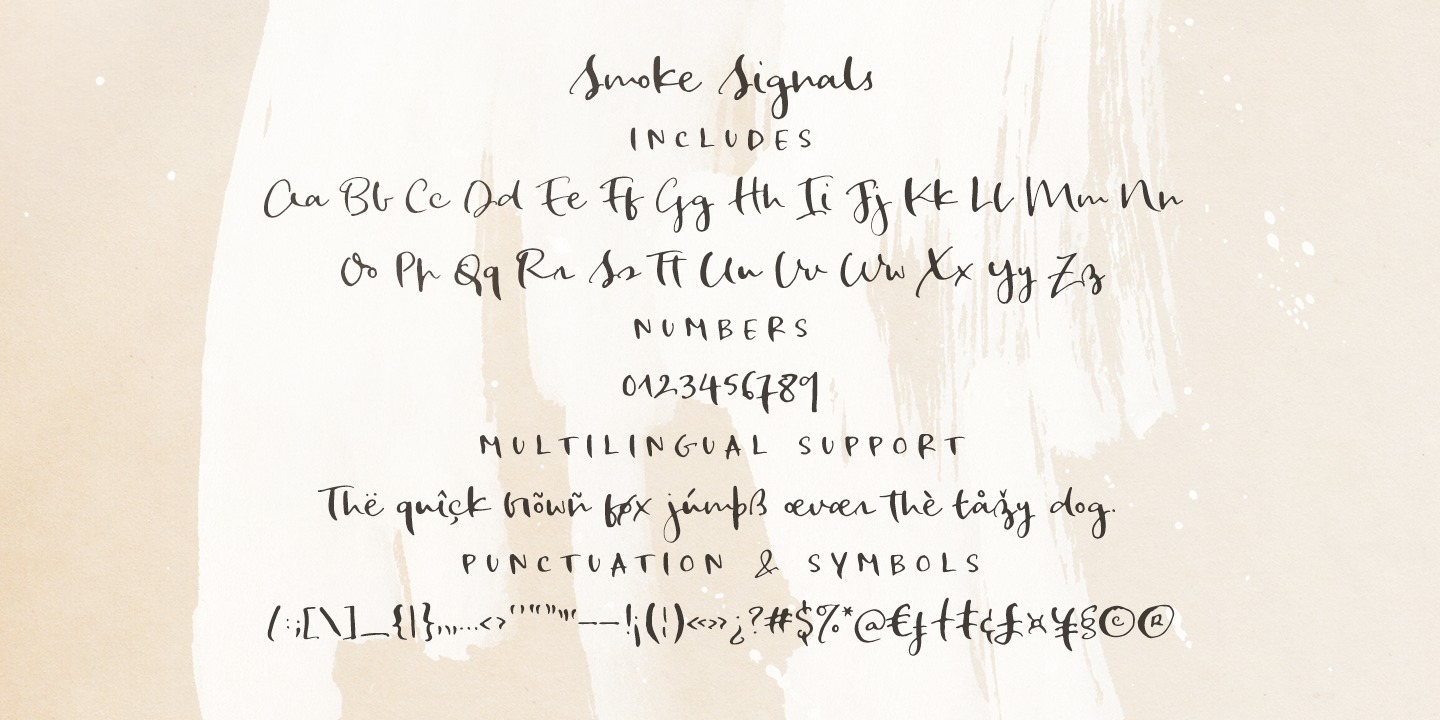 Example font Smoke Signals #9